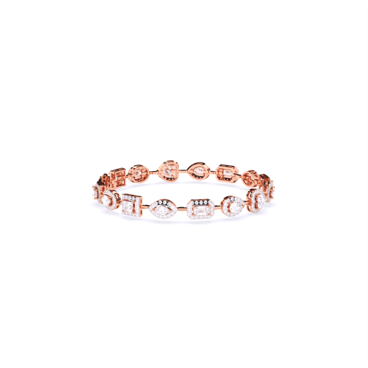 Multi Stone Lab Grown Diamond Tennis Bracelet
