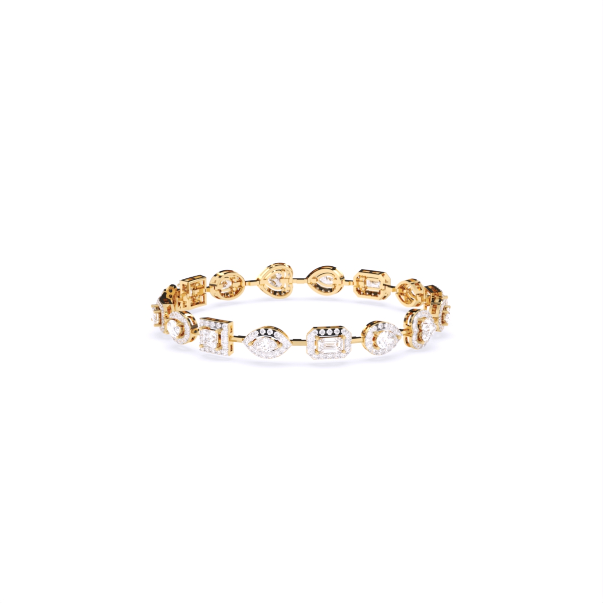 Multi Stone Lab Grown Diamond Tennis Bracelet