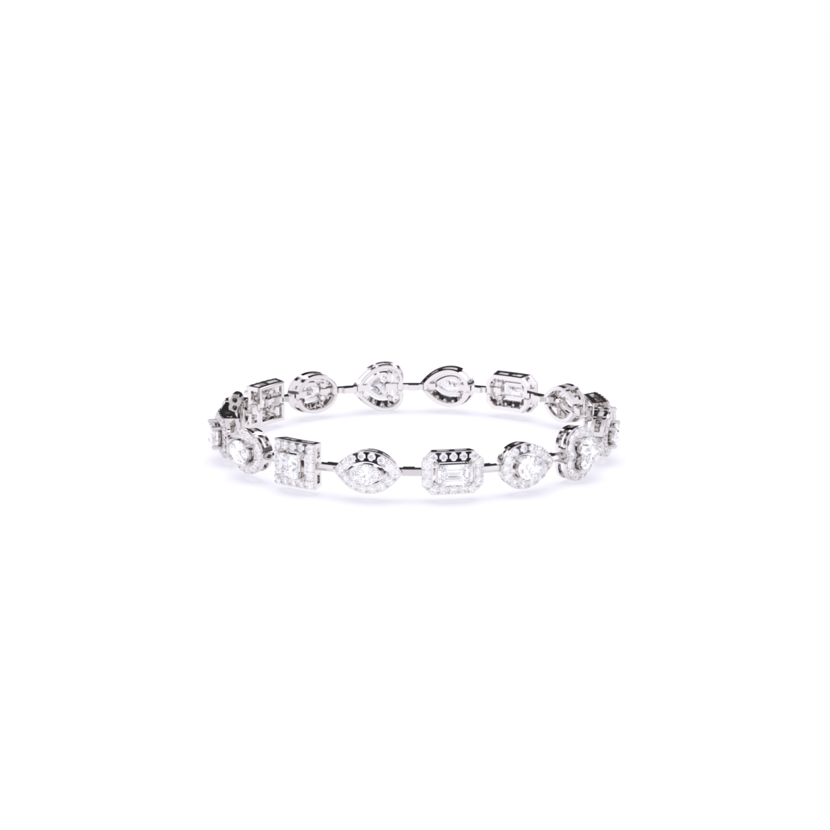 Multi Stone Lab Grown Diamond Tennis Bracelet