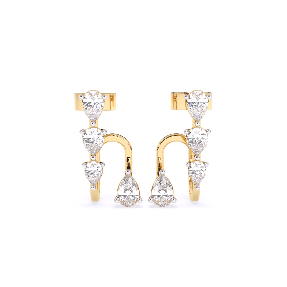 Pear Lab Grown Diamond Drop Earrings