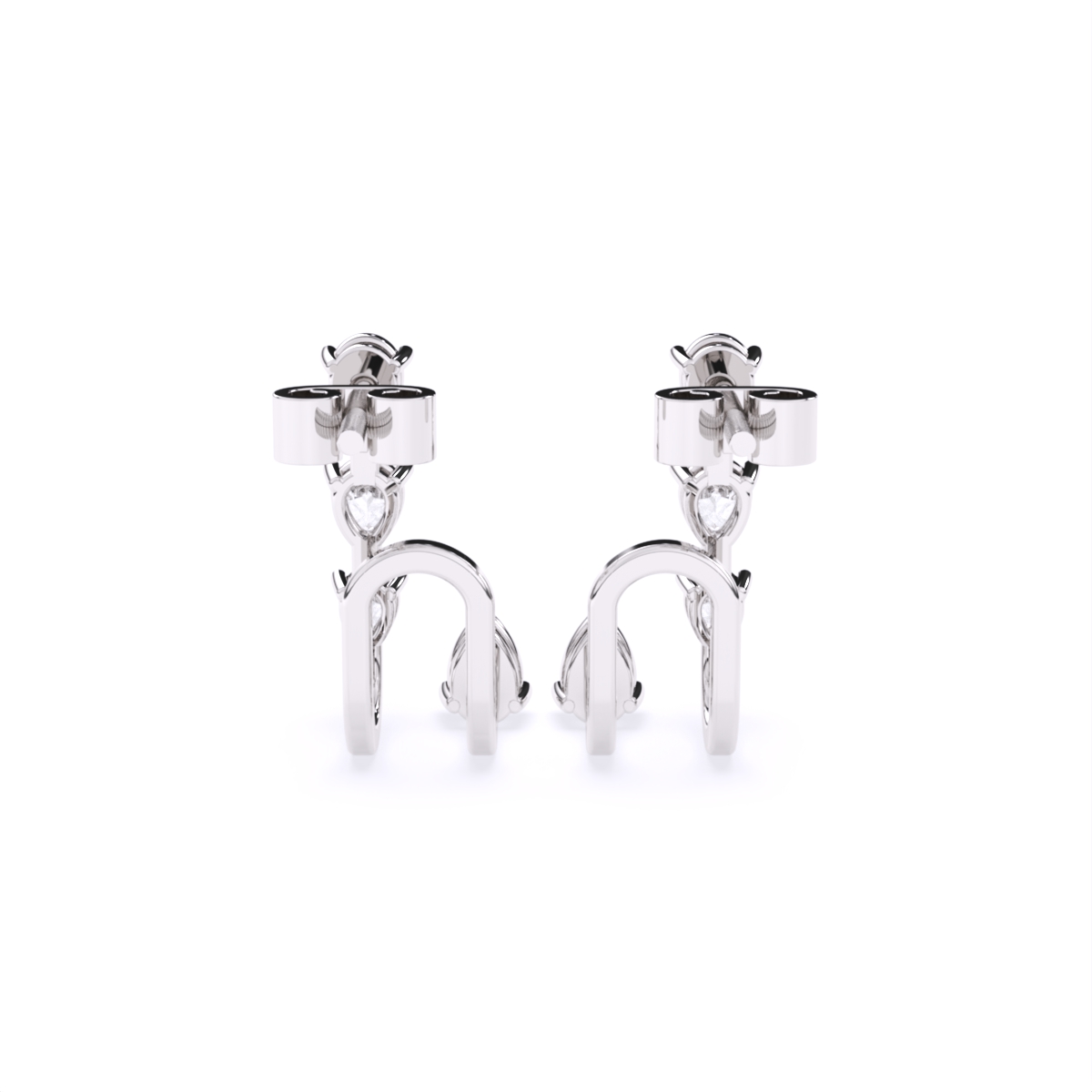 Pear Lab Grown Diamond Drop Earrings