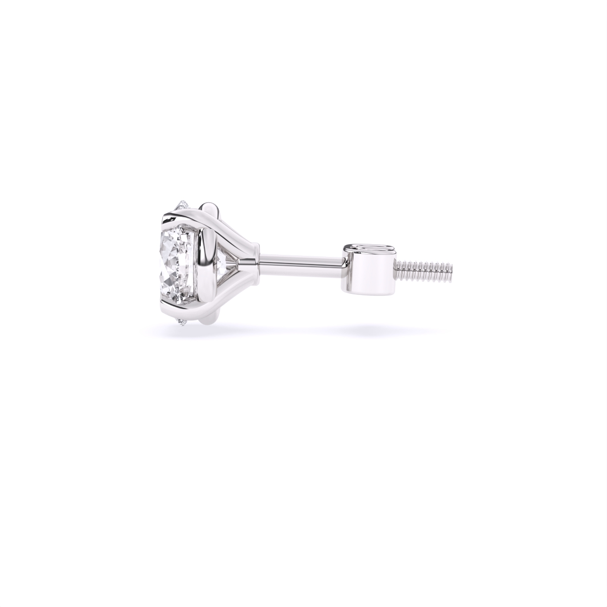 Round Cut Solitaire Stud Earrings