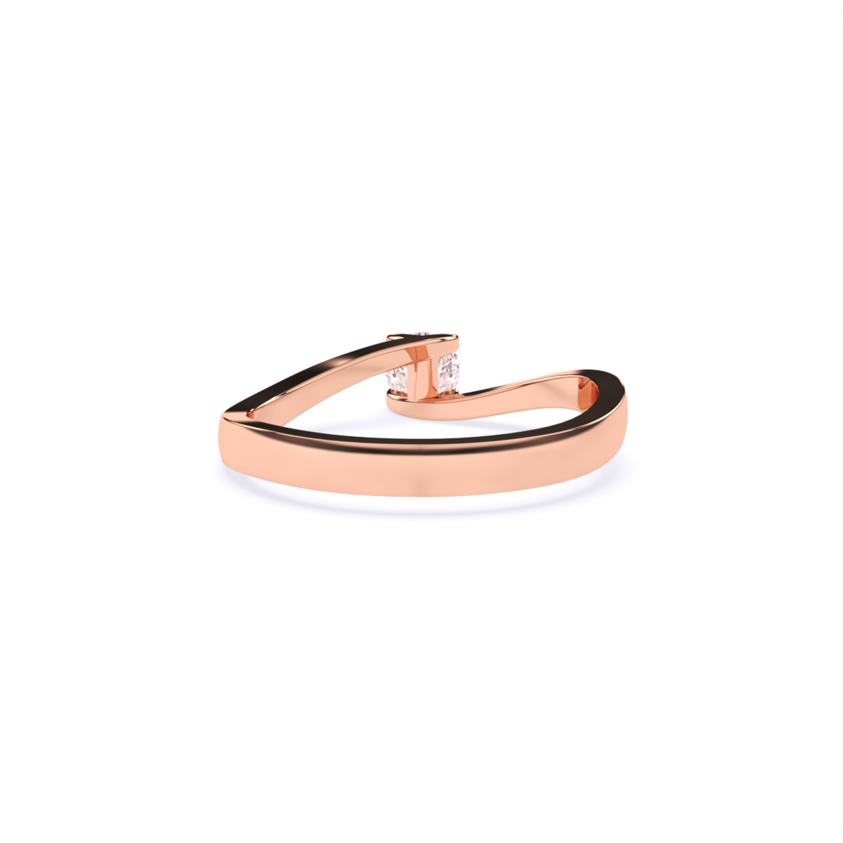 Bypass Round Solitaire Ring