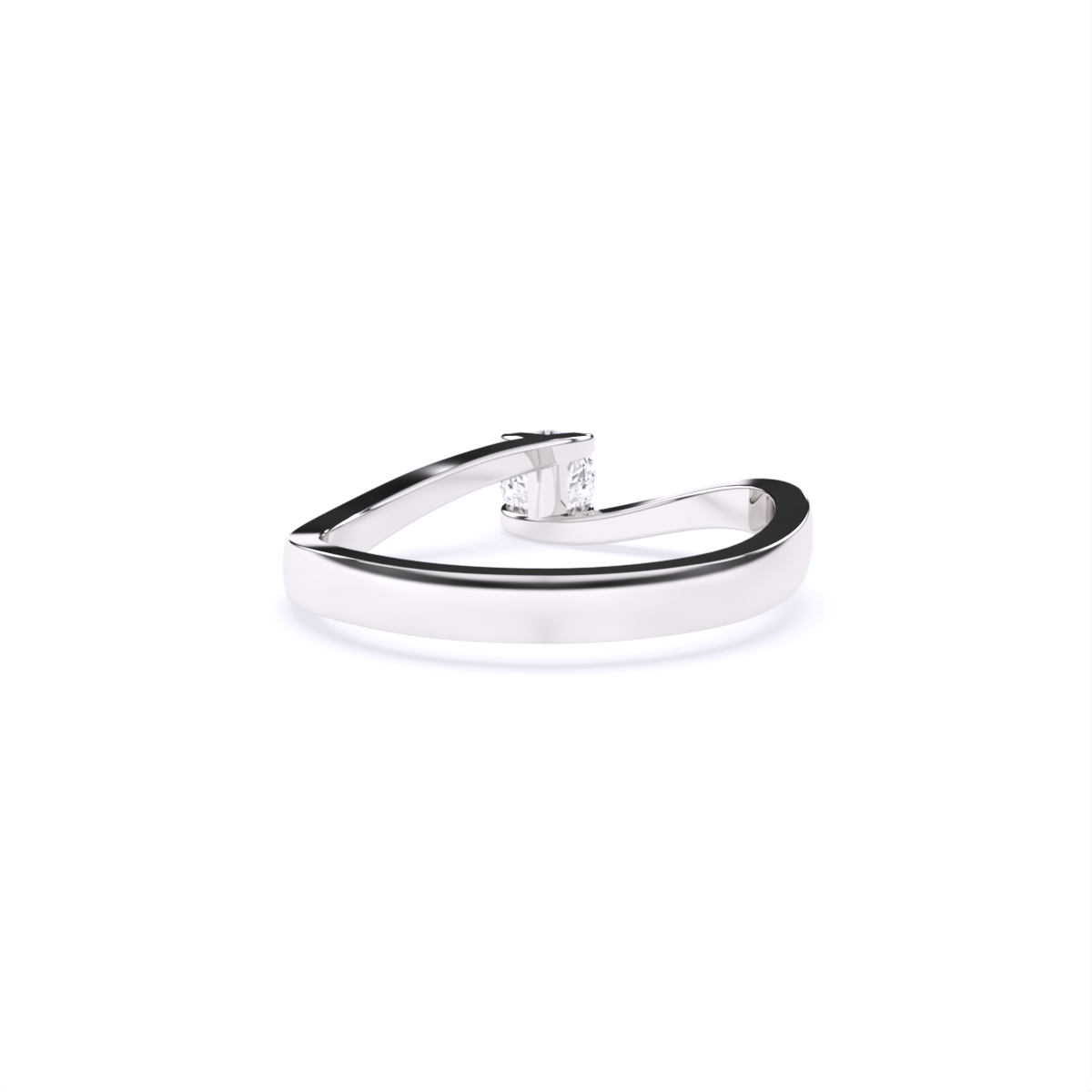 Bypass Round Solitaire Ring