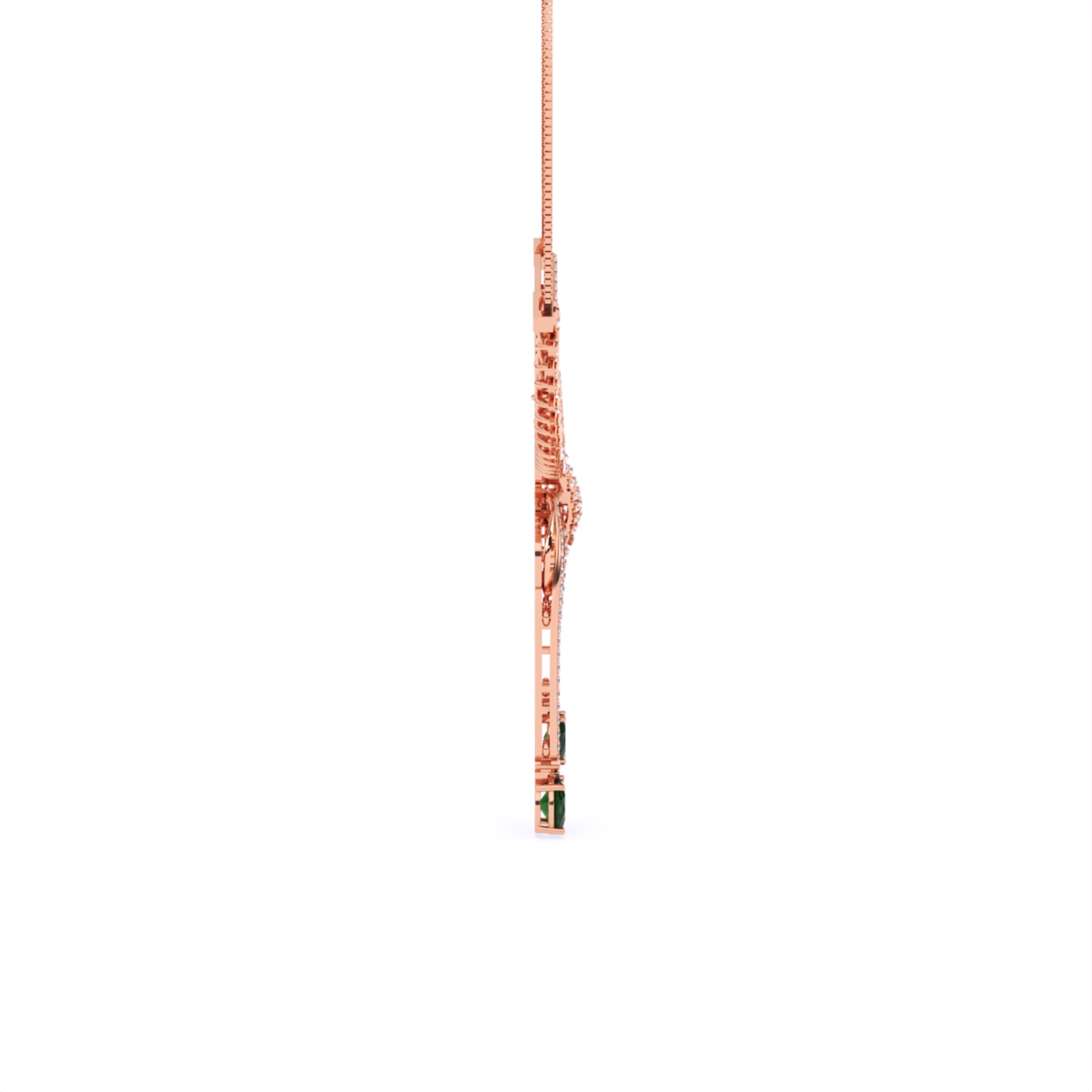Dual Tone Floral lab Diamond Necklace Set