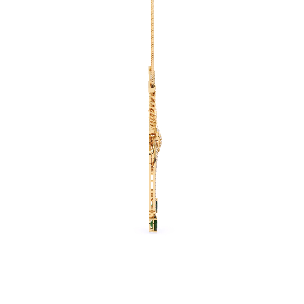 Dual Tone Floral lab Diamond Necklace Set