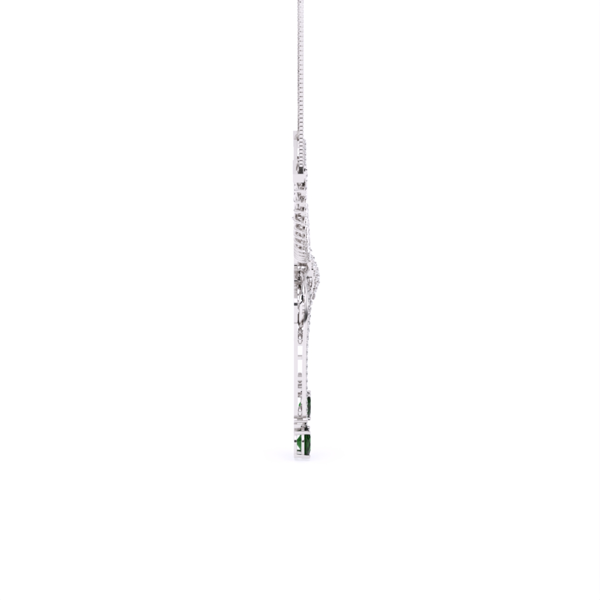 Dual Tone Floral lab Diamond Necklace Set