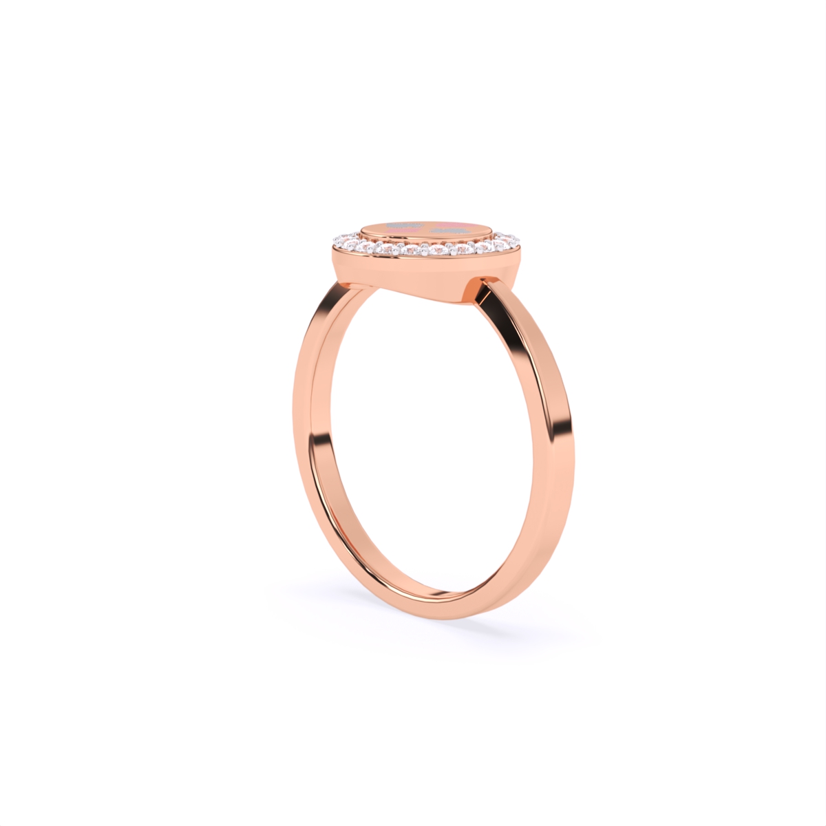Halo Lab Grown Diamond Gold Poker-Inspired Ring