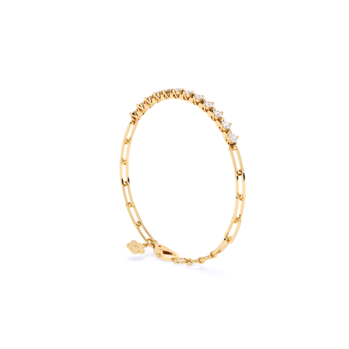 Round Light Weight Tennis Lab Grown Diamond Bracelet