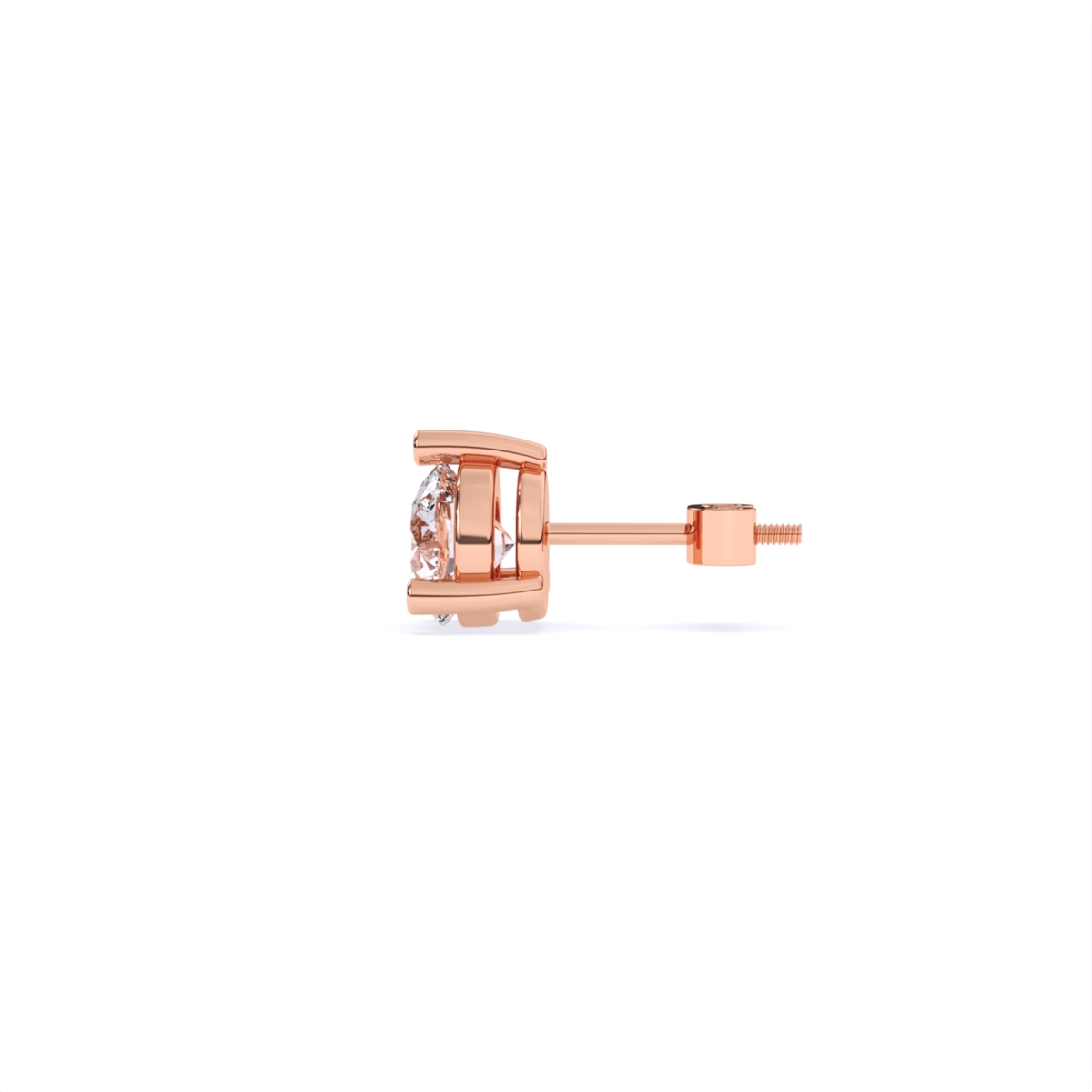 Round Cut Lab Grown Diamond stud Earrings