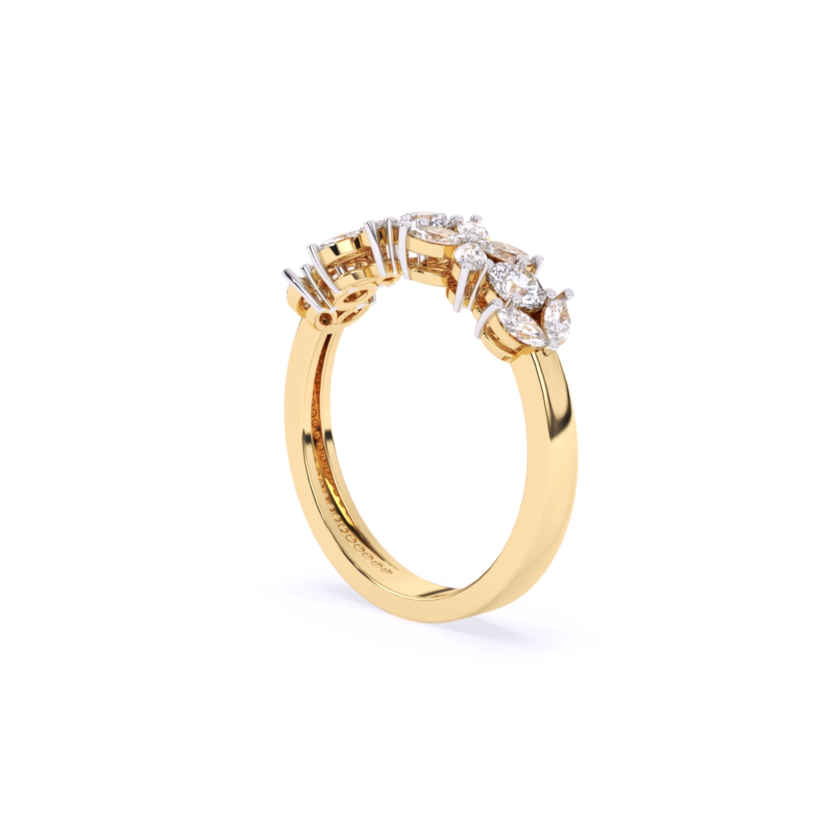 Marquise & Round Floral Lab Grown Diamond Ring