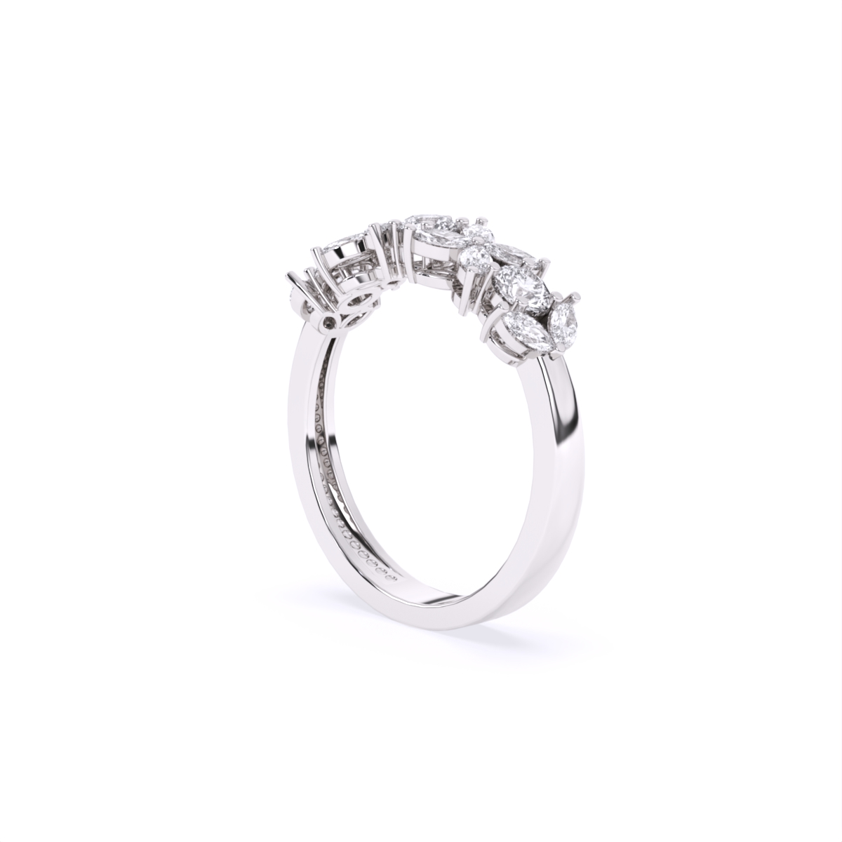 Marquise & Round Floral Lab Grown Diamond Ring