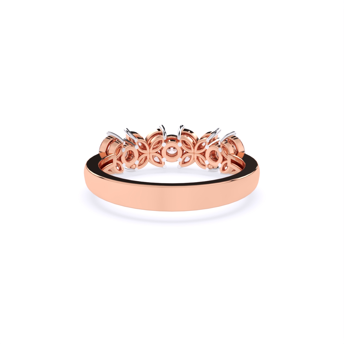 Marquise & Round Floral Lab Grown Diamond Ring
