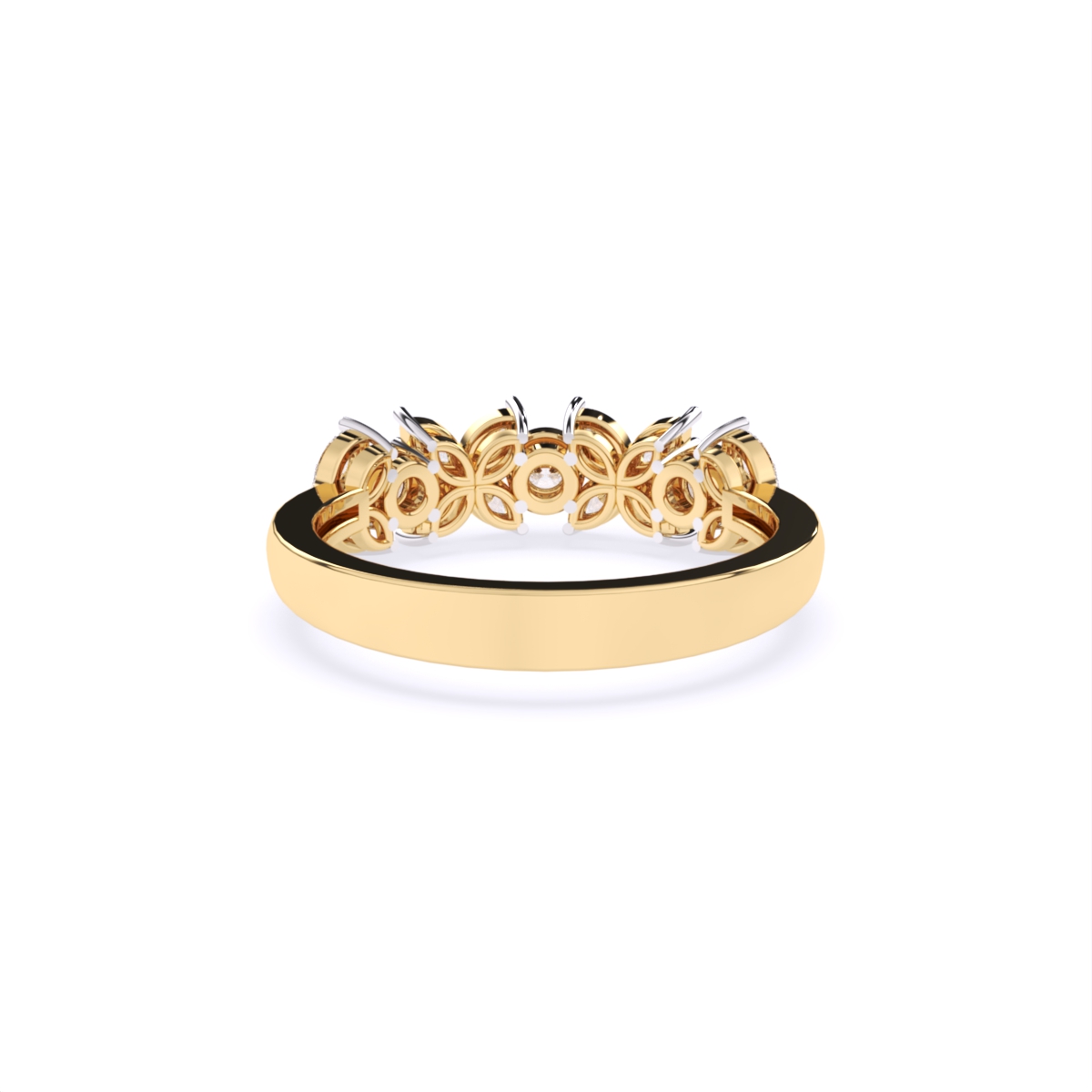 Marquise & Round Floral Lab Grown Diamond Ring