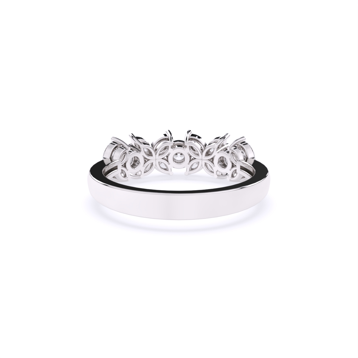 Marquise & Round Floral Lab Grown Diamond Ring