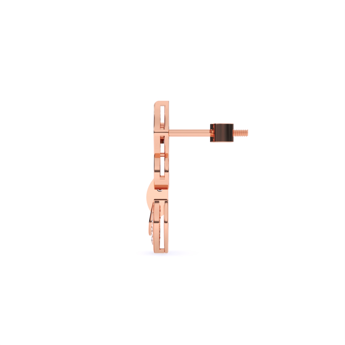Regal Charm Link Lab Grown Diamond Earrings