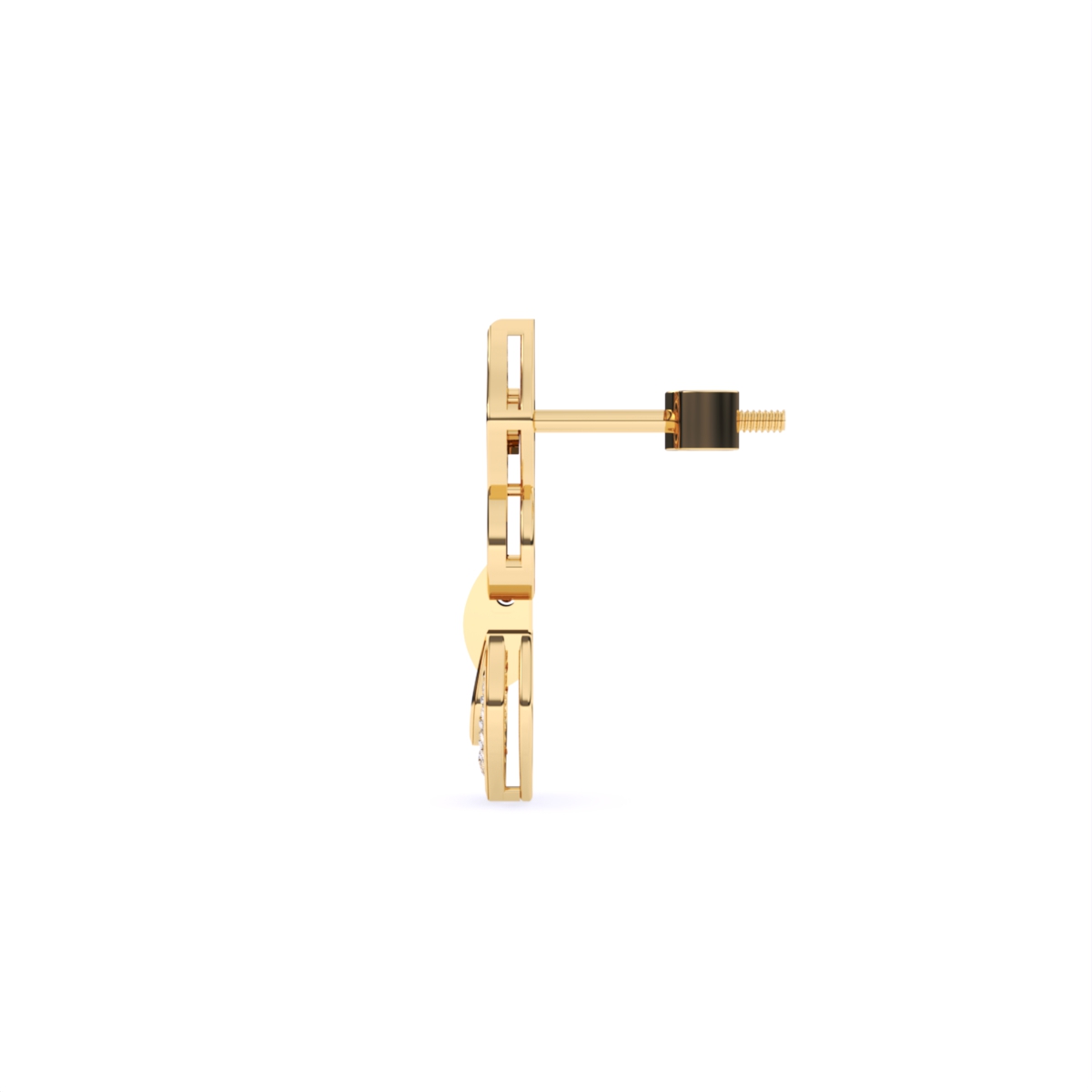 Regal Charm Link Lab Grown Diamond Earrings