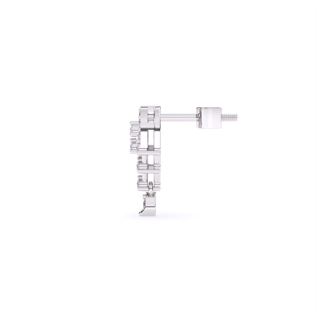 Round Two-Tone Lab Grown Diamond Earrings