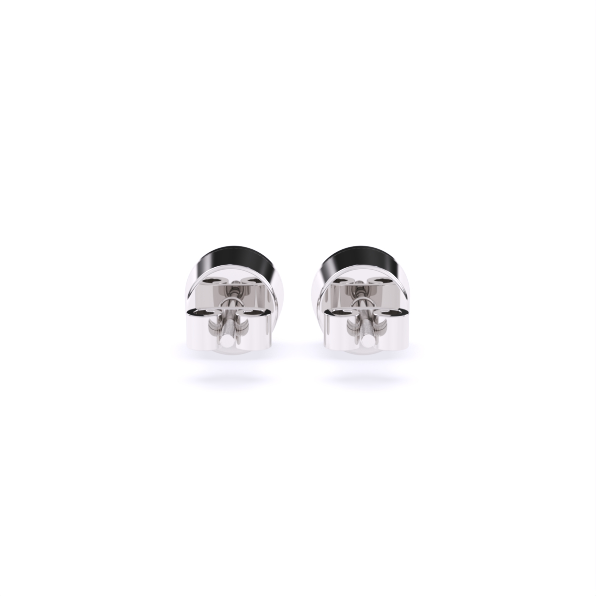 Round Bezel Setting Solitaire Diamond Earrings