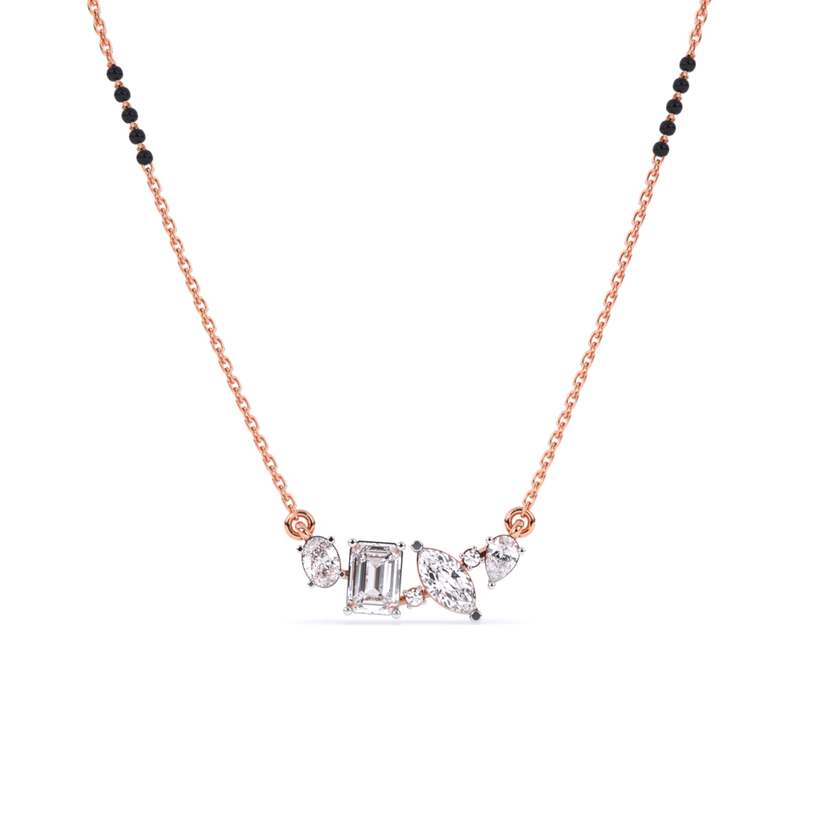 Fancy shape Lab diamond Mangalsutra With chain