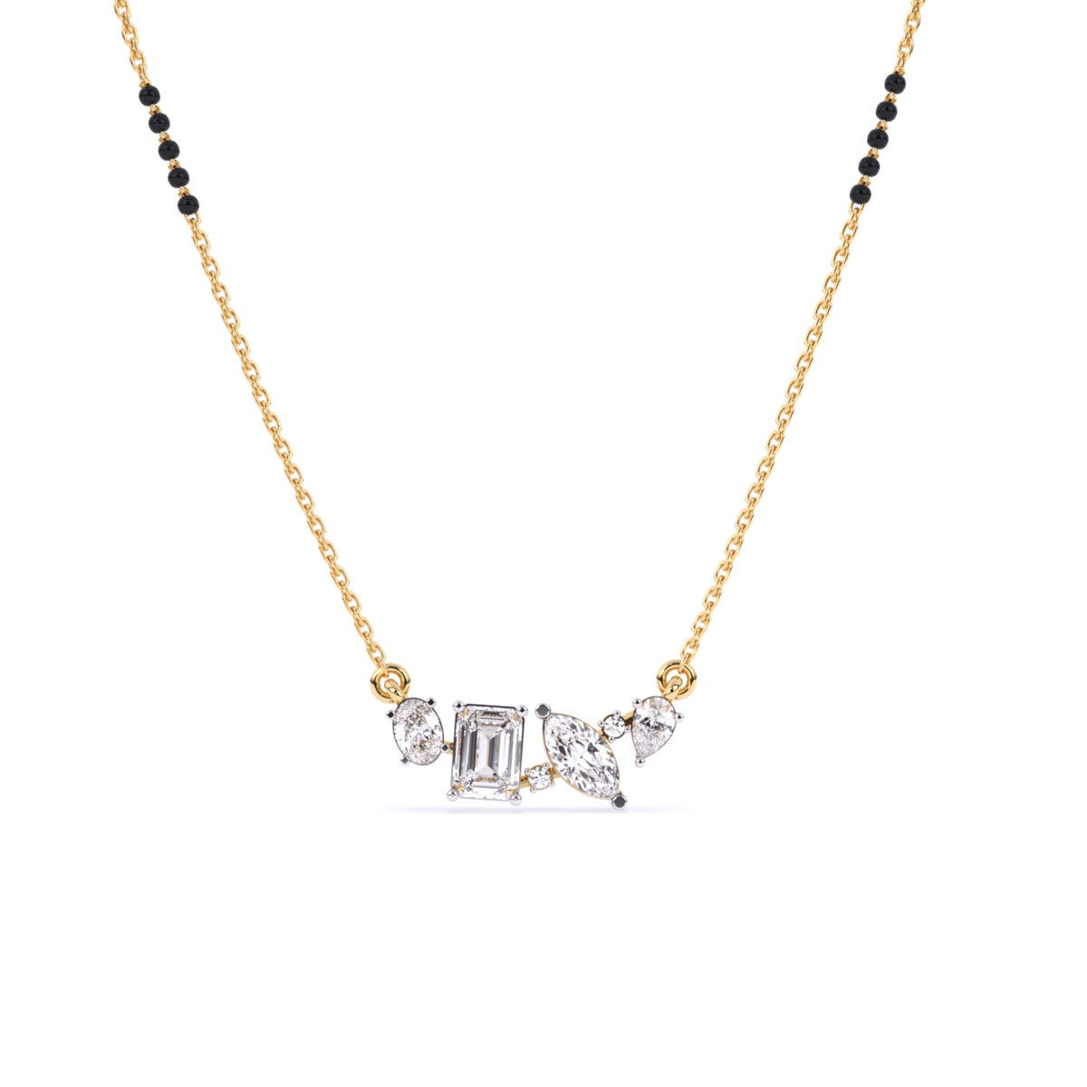 Fancy shape Lab diamond Mangalsutra With chain