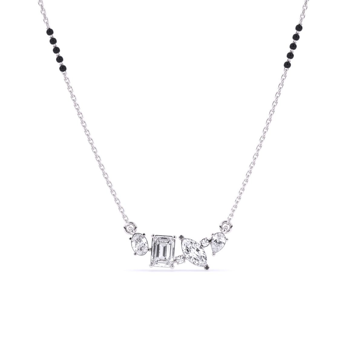 Fancy shape Lab diamond Mangalsutra With chain