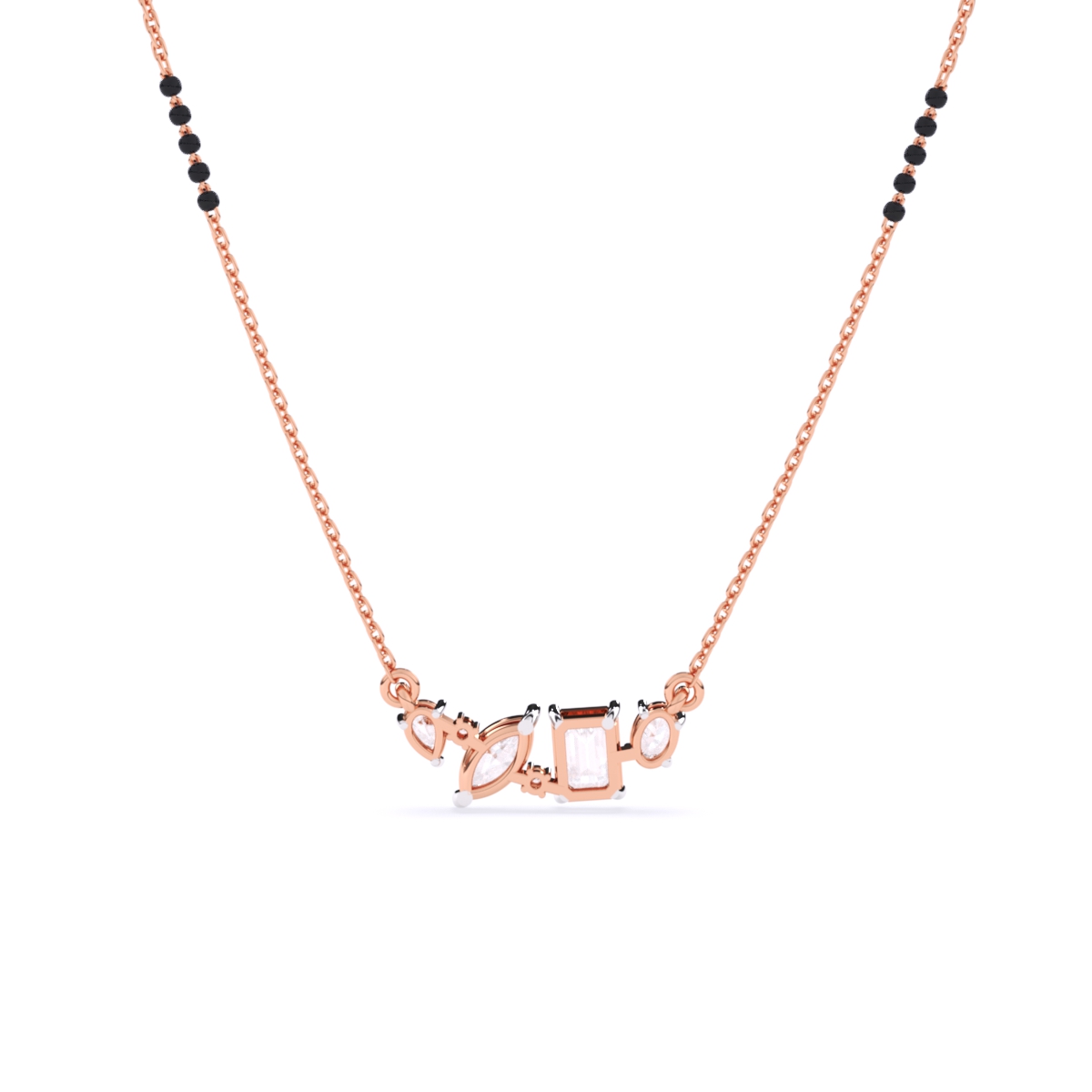 Fancy shape Lab diamond Mangalsutra With chain