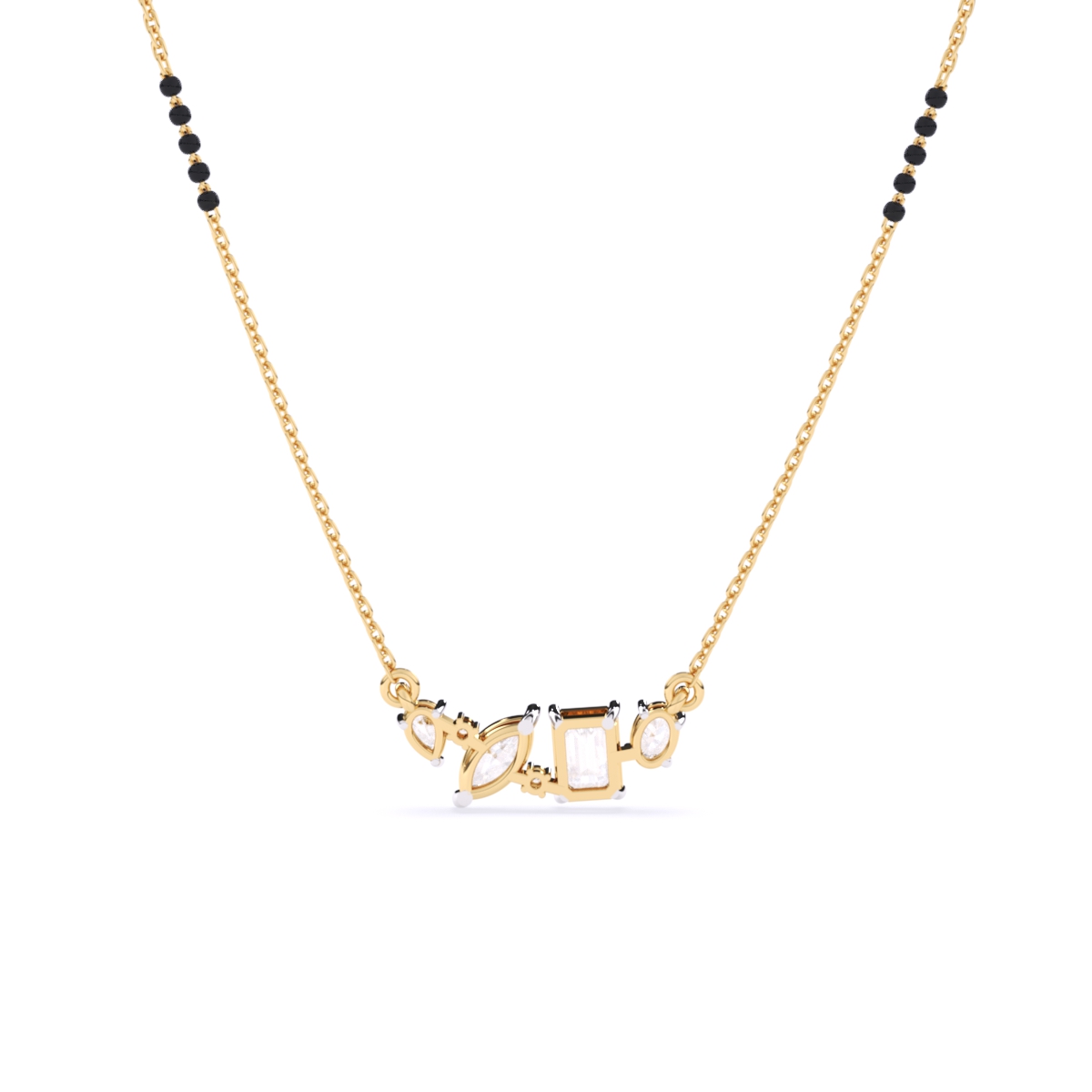 Fancy shape Lab diamond Mangalsutra With chain