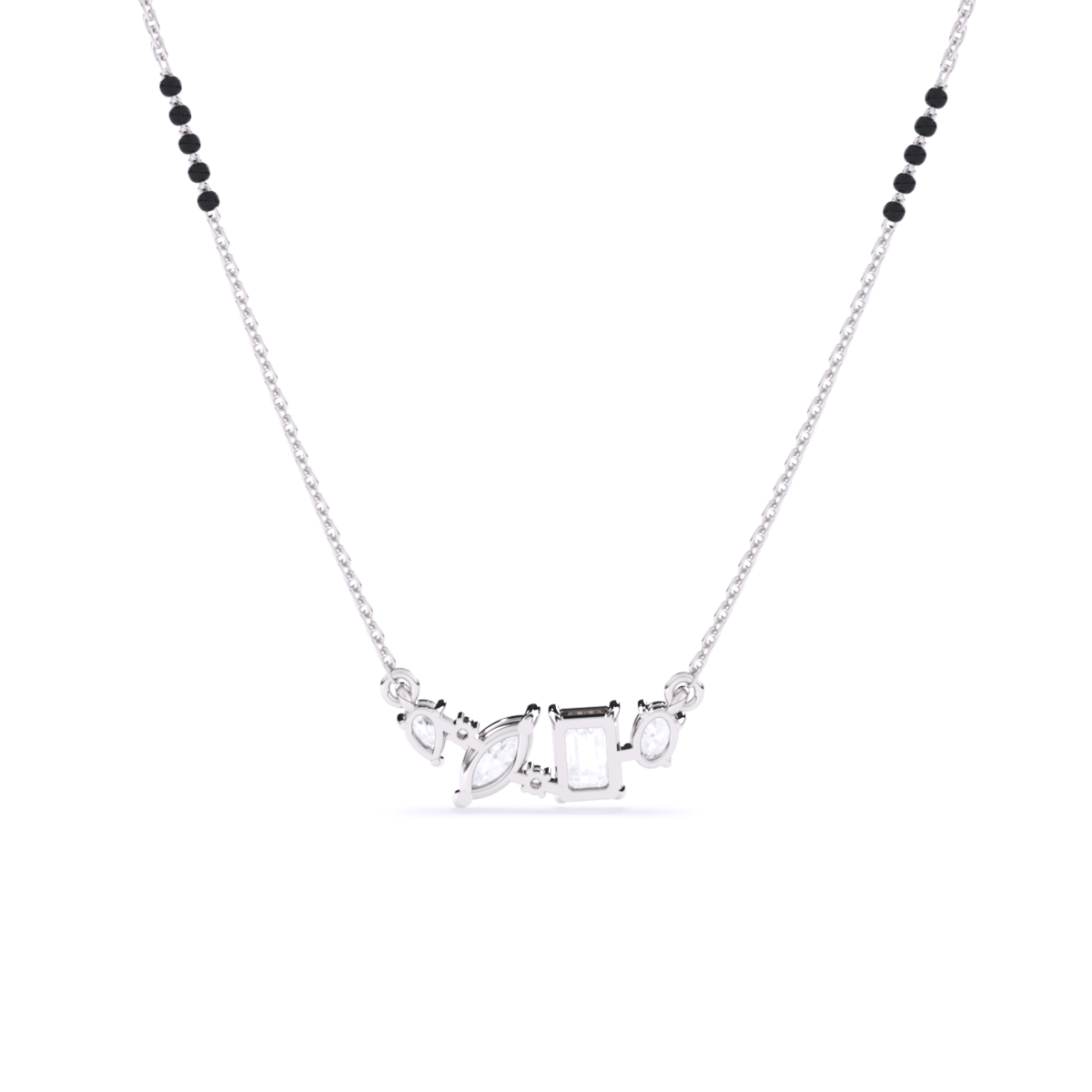 Fancy shape Lab diamond Mangalsutra With chain