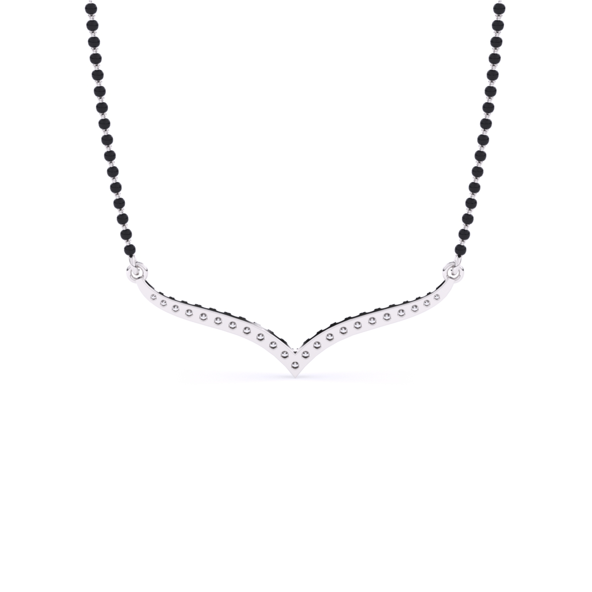 Elegant V Shape Curve Diamond Mangalsutra