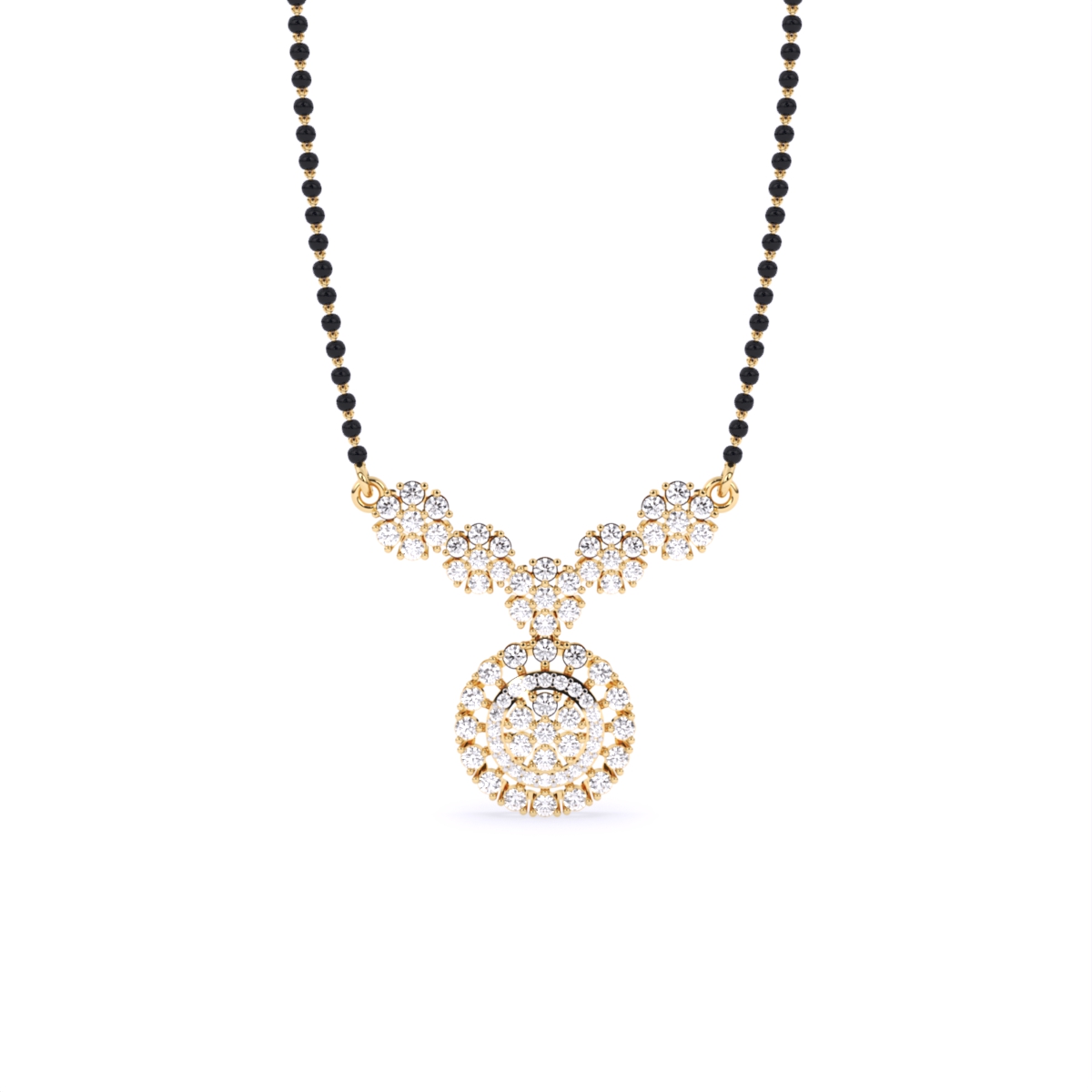 Round Lab Grown Diamond Mangalsutra
