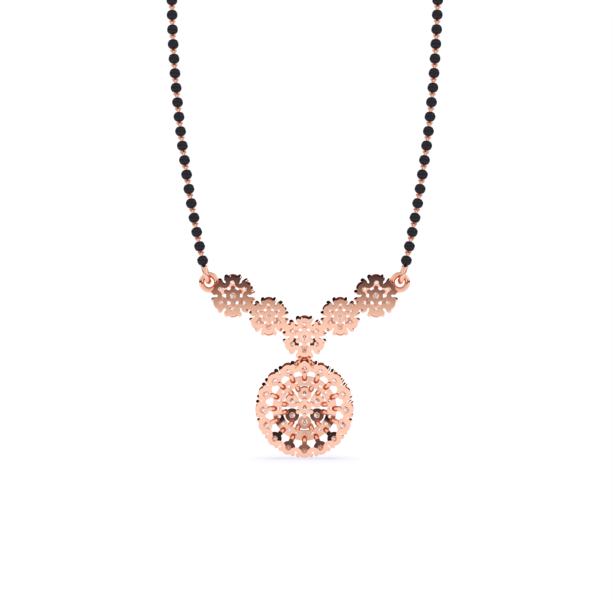 Round Lab Grown Diamond Mangalsutra