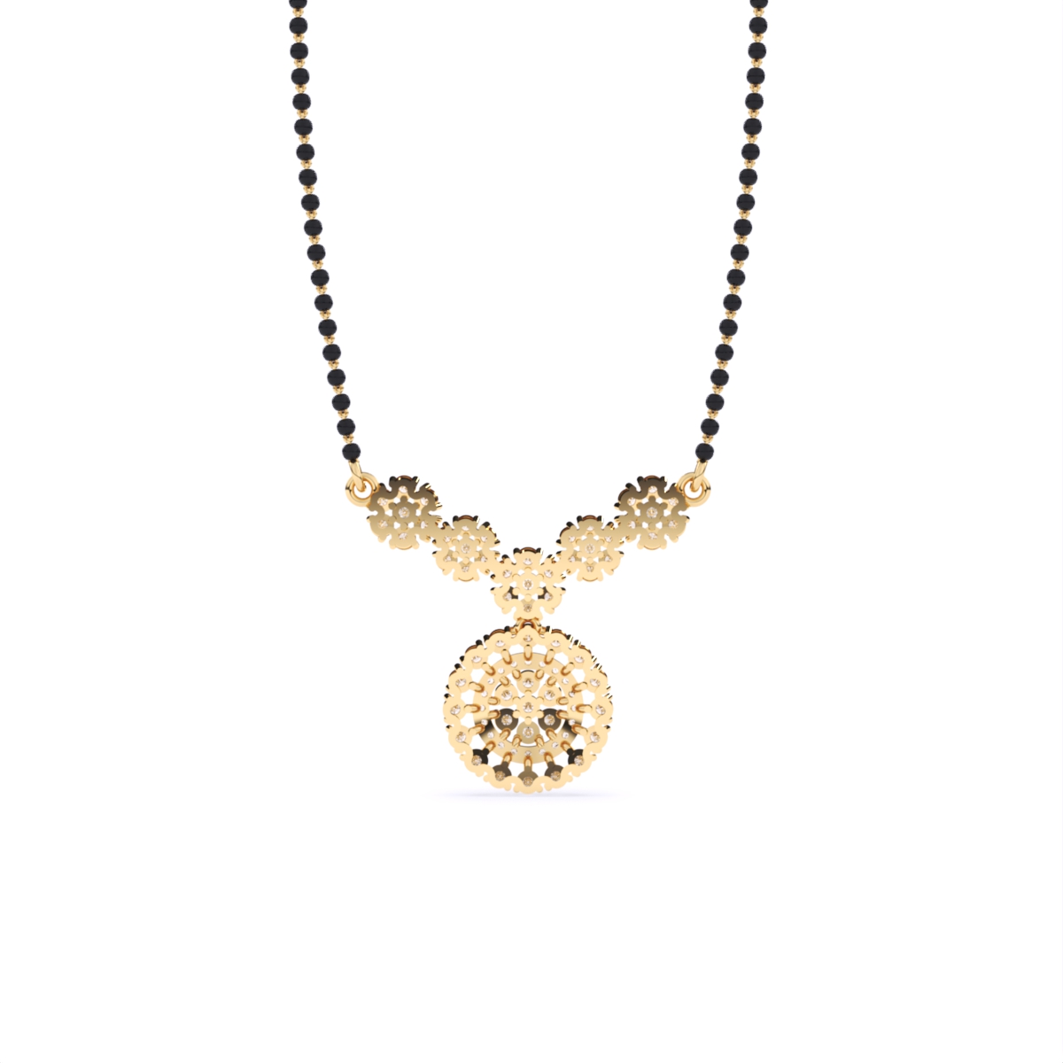 Round Lab Grown Diamond Mangalsutra