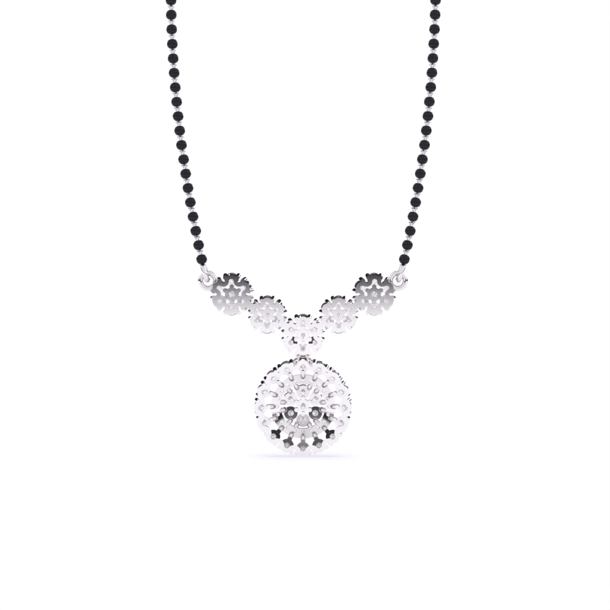 Round Lab Grown Diamond Mangalsutra
