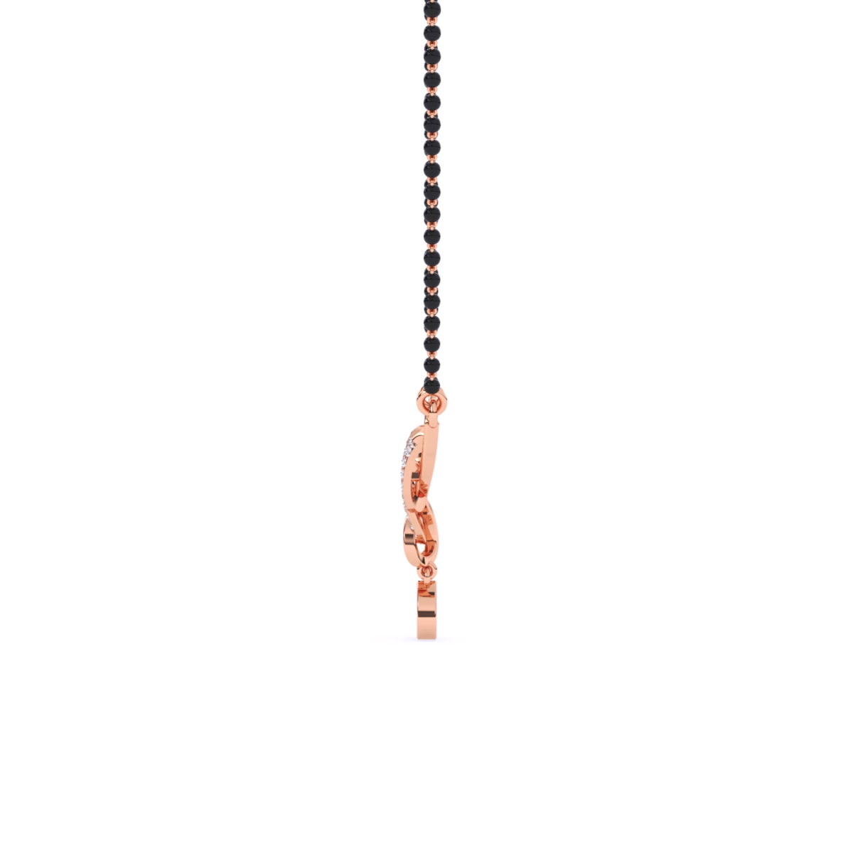 Simple Lab Diamond Pendant Mangalsutra