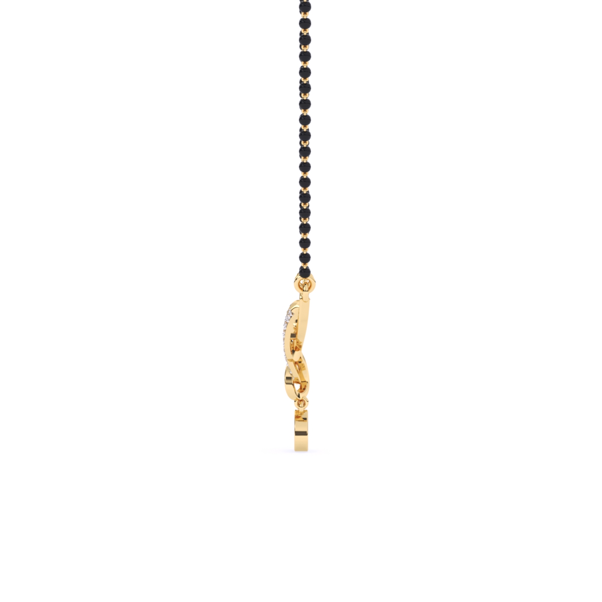 Simple Lab Diamond Pendant Mangalsutra