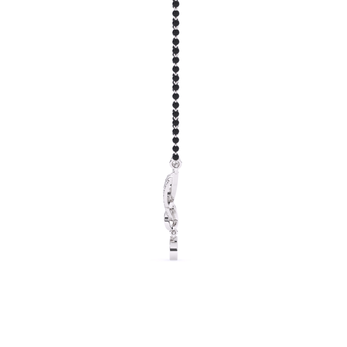 Simple Lab Diamond Pendant Mangalsutra