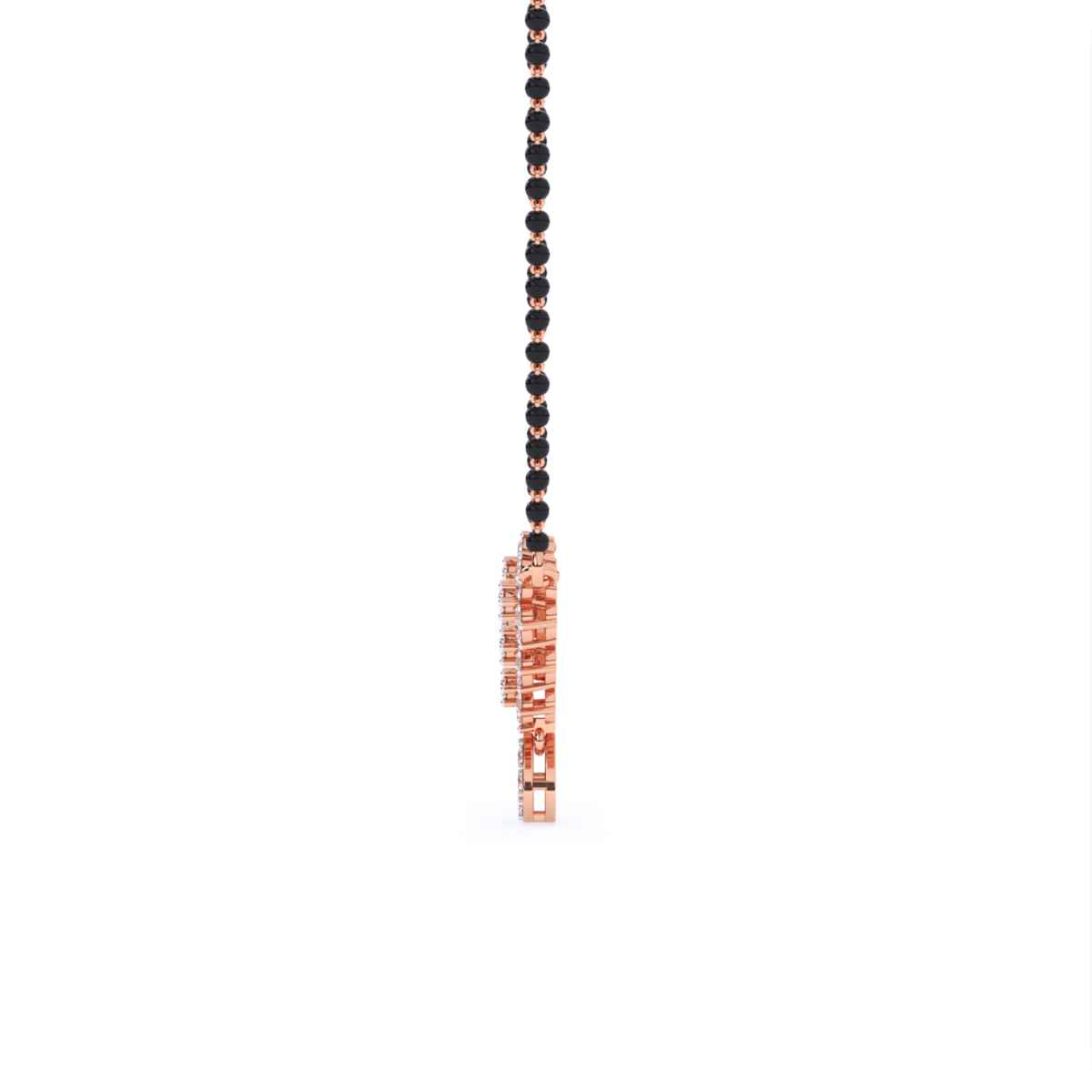 Dangling Flower Style Lab Diamond Mangalsutra
