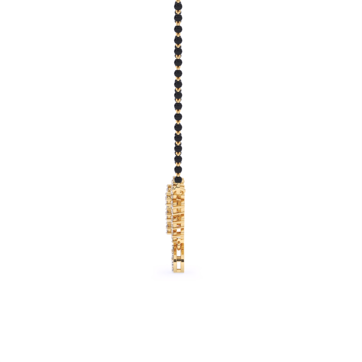 Dangling Flower Style Lab Diamond Mangalsutra