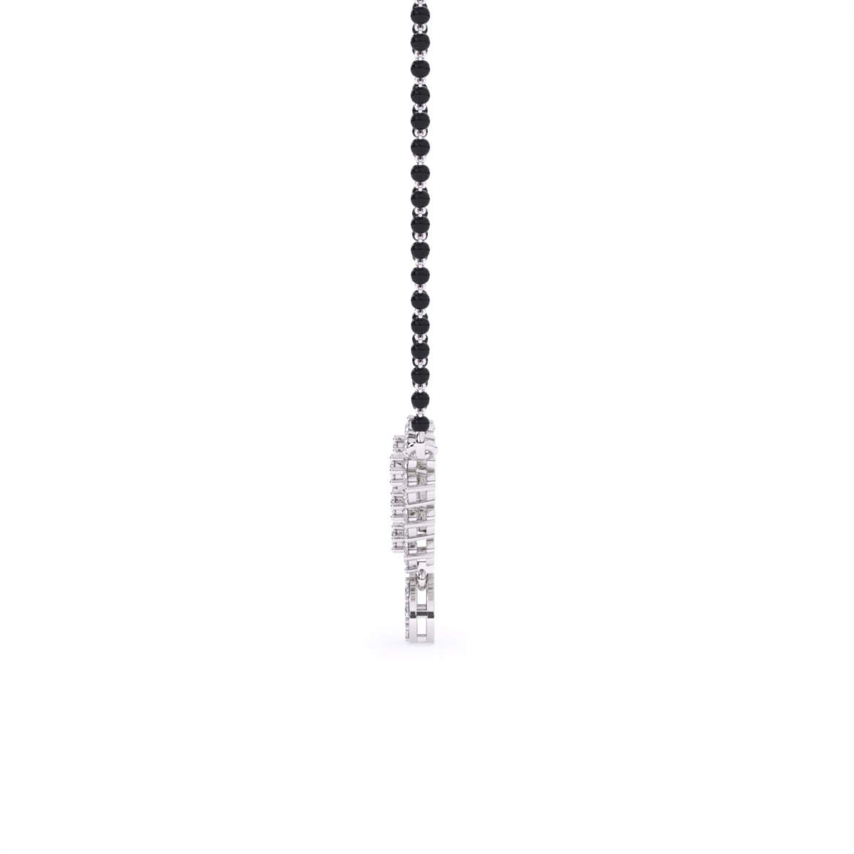 Dangling Flower Style Lab Diamond Mangalsutra