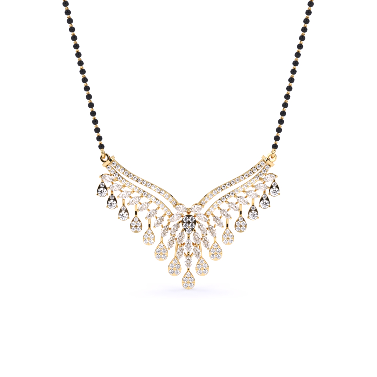 Lab Grown Diamond Bridal Mangalsutra with Teardrop