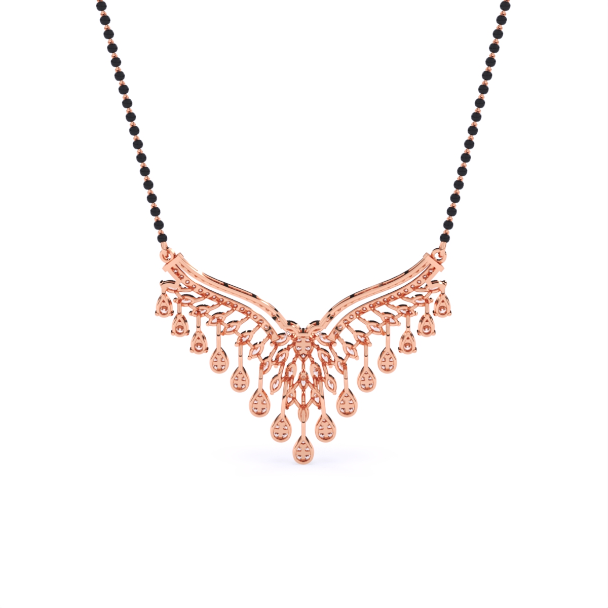 Lab Grown Diamond Bridal Mangalsutra with Teardrop
