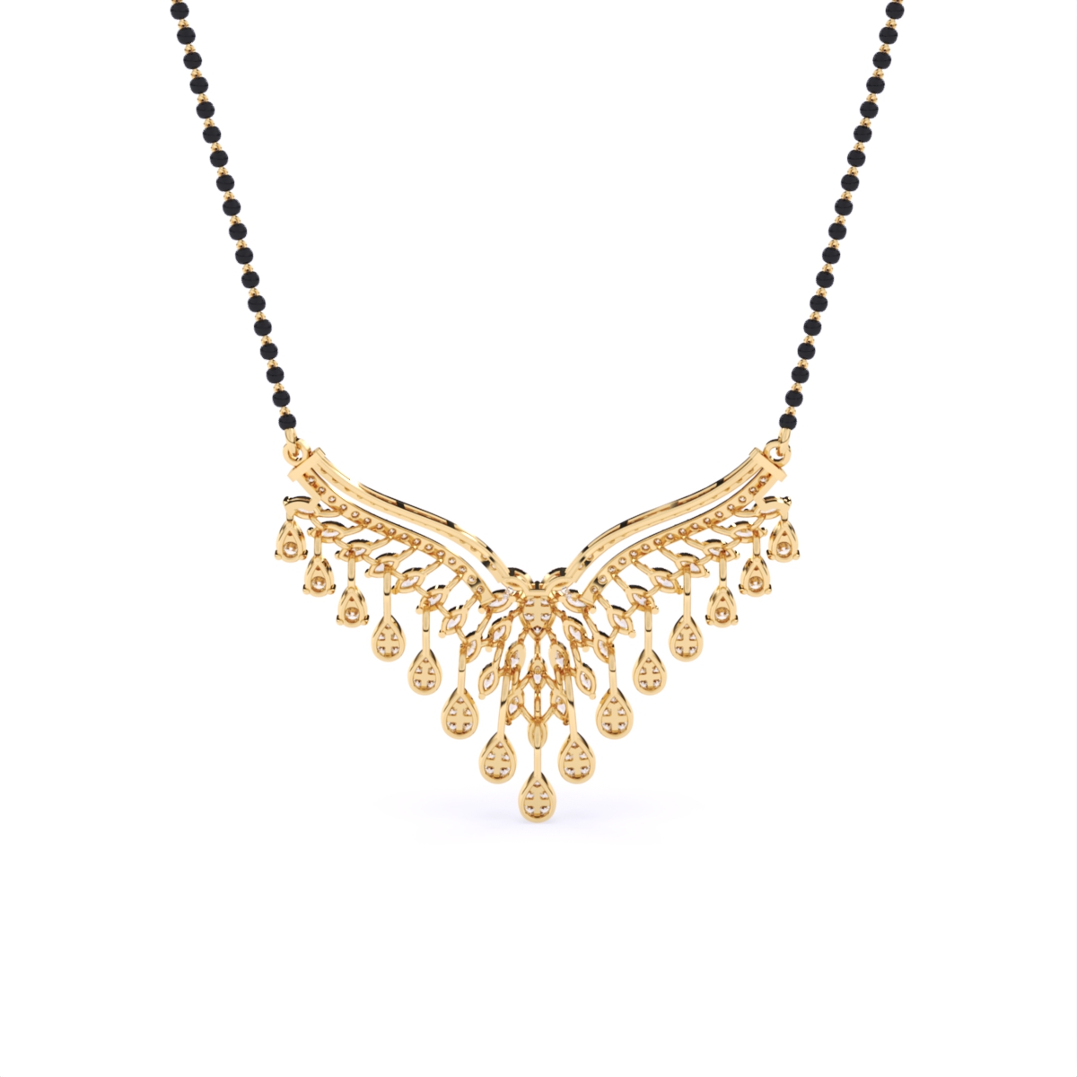 Lab Grown Diamond Bridal Mangalsutra with Teardrop