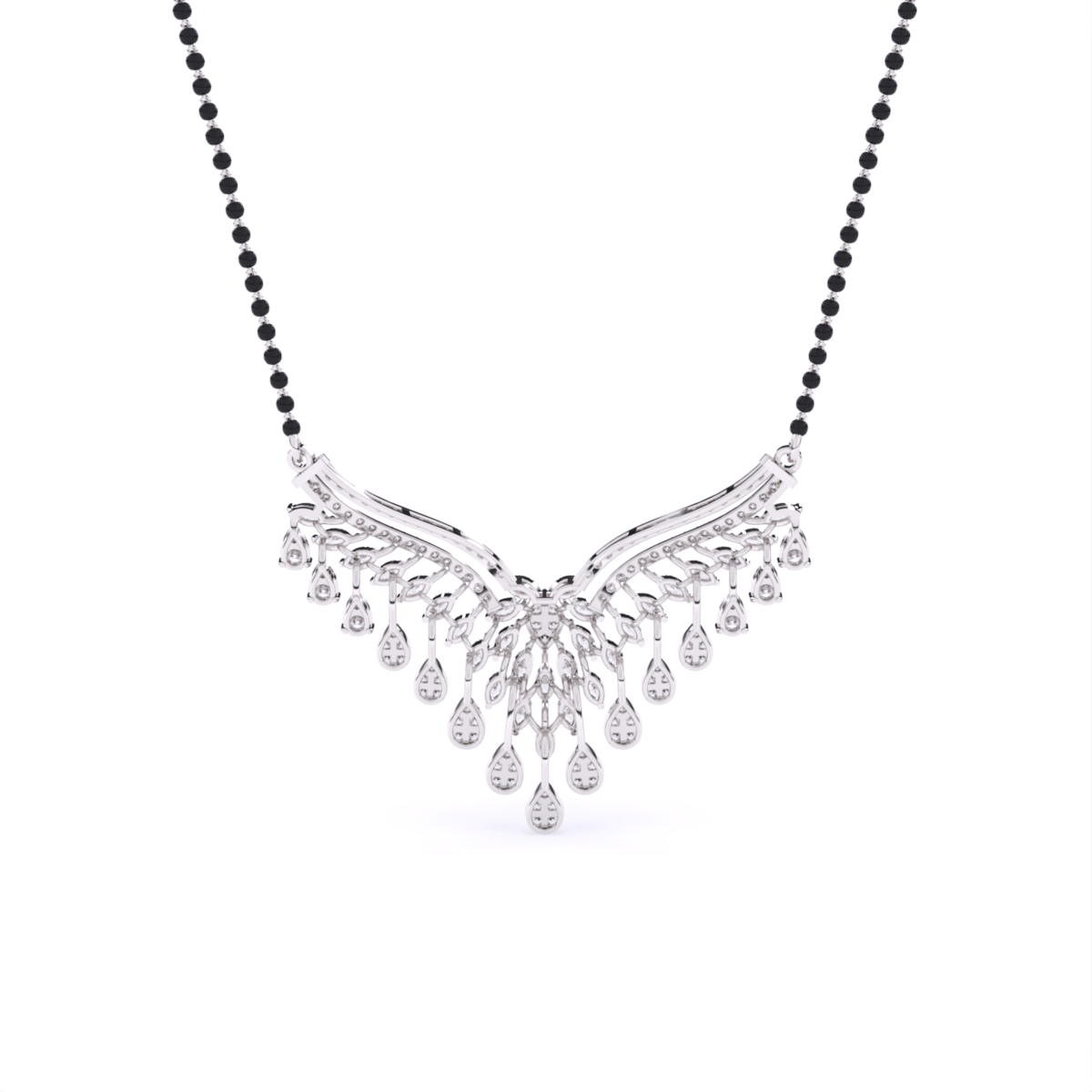 Lab Grown Diamond Bridal Mangalsutra with Teardrop