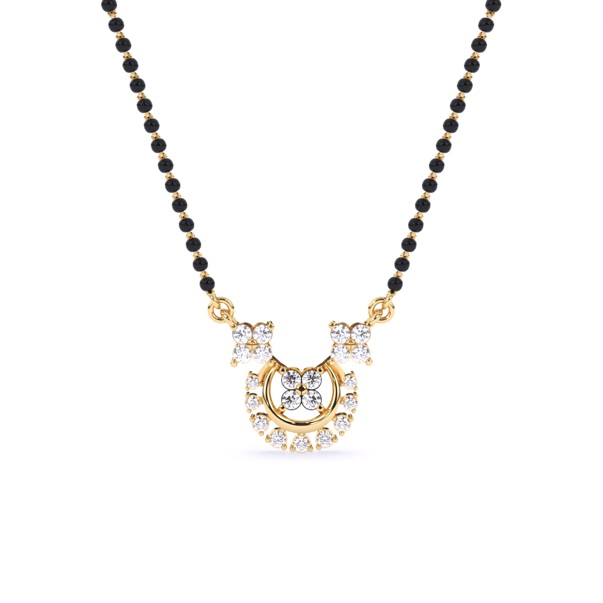 Round Lab Grown Diamond Bridal Mangalsutra