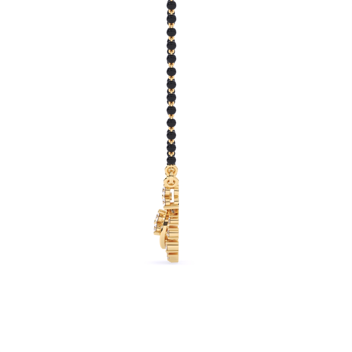 Round Lab Grown Diamond Bridal Mangalsutra