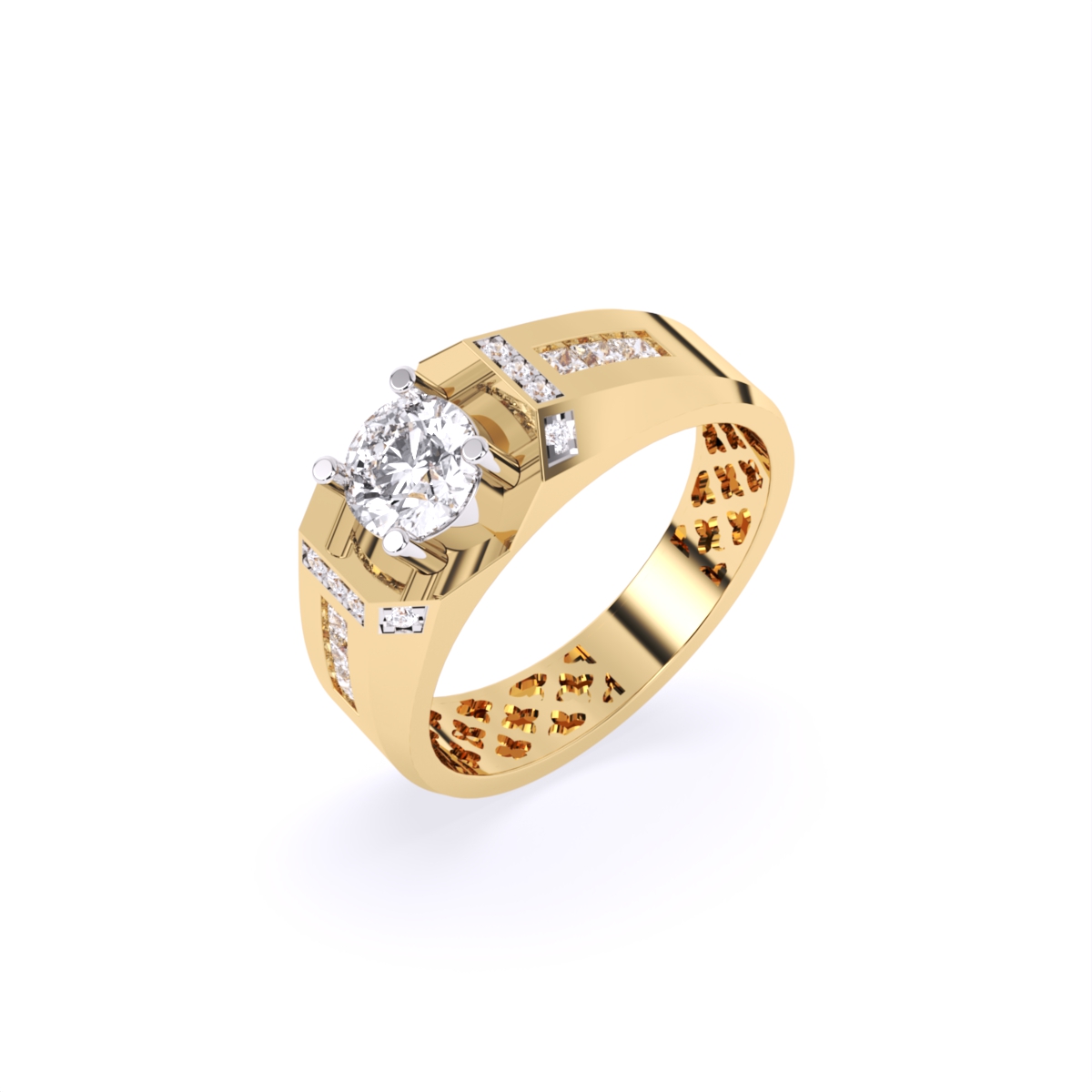 Modern Classic Solitaire Men's Ring
