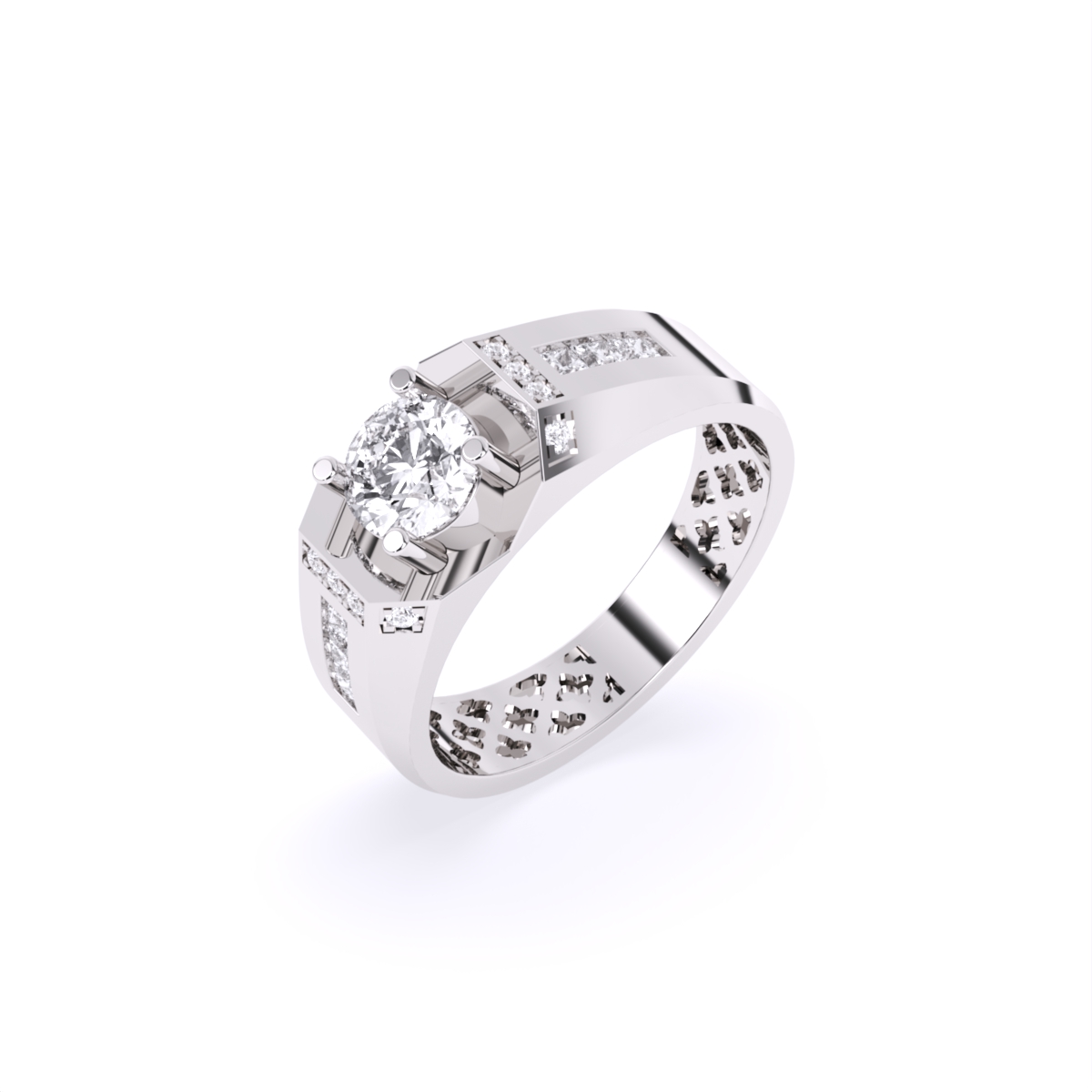 Modern Classic Solitaire Men's Ring