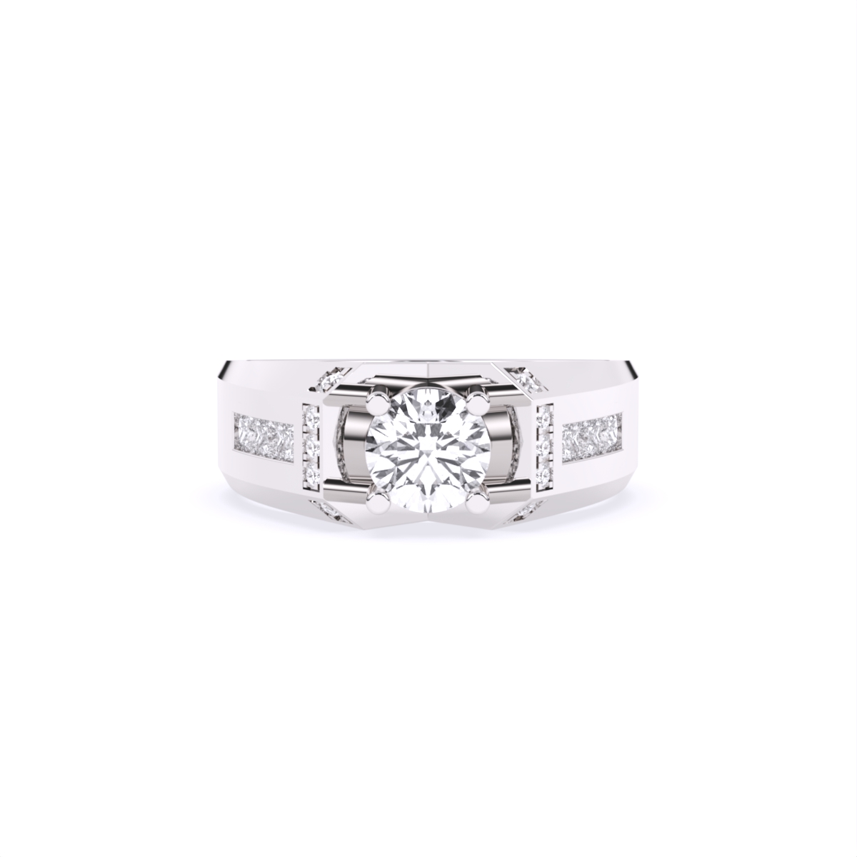 Modern Classic Solitaire Men's Ring