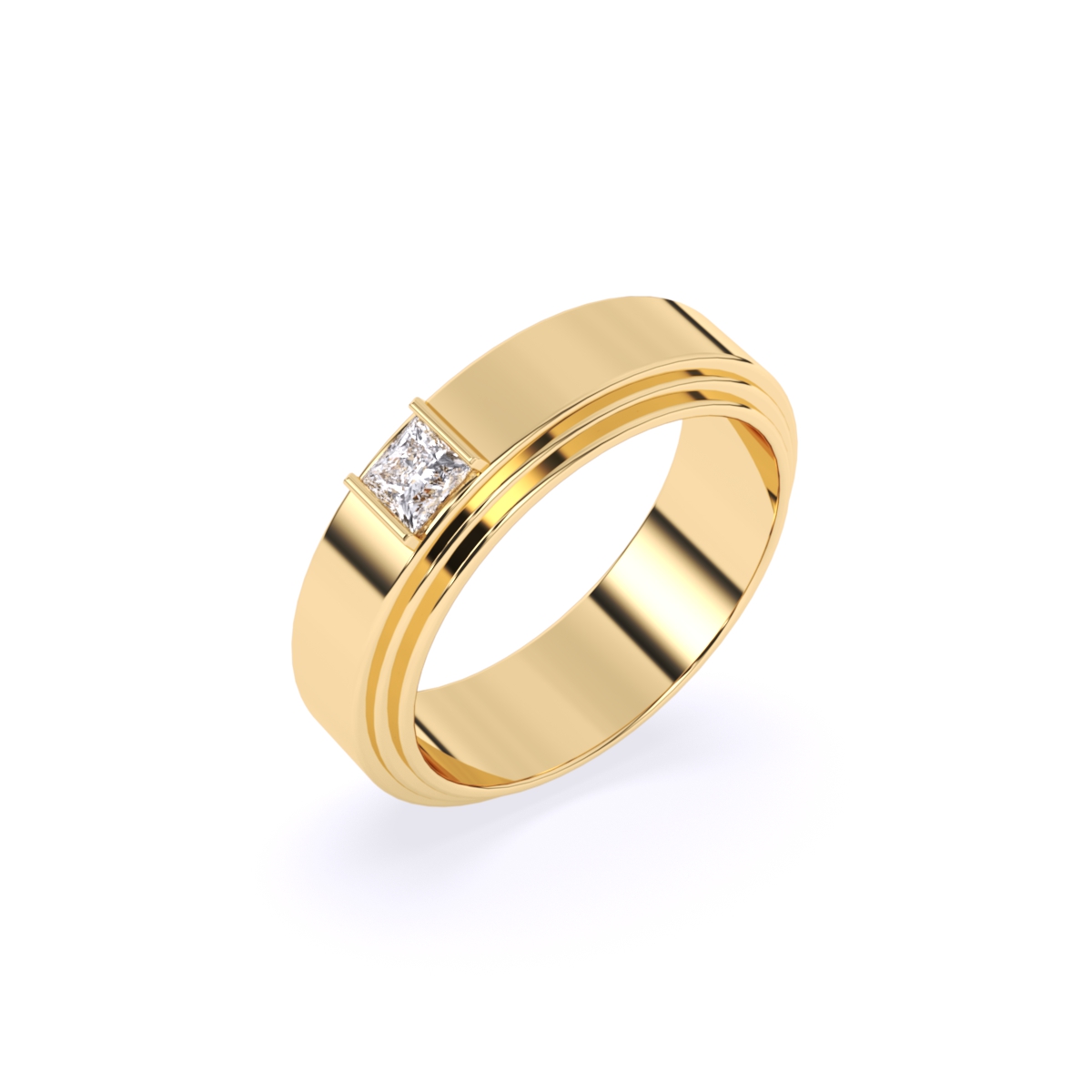 Princess Cut Lab Grown Diamond Men's Ring